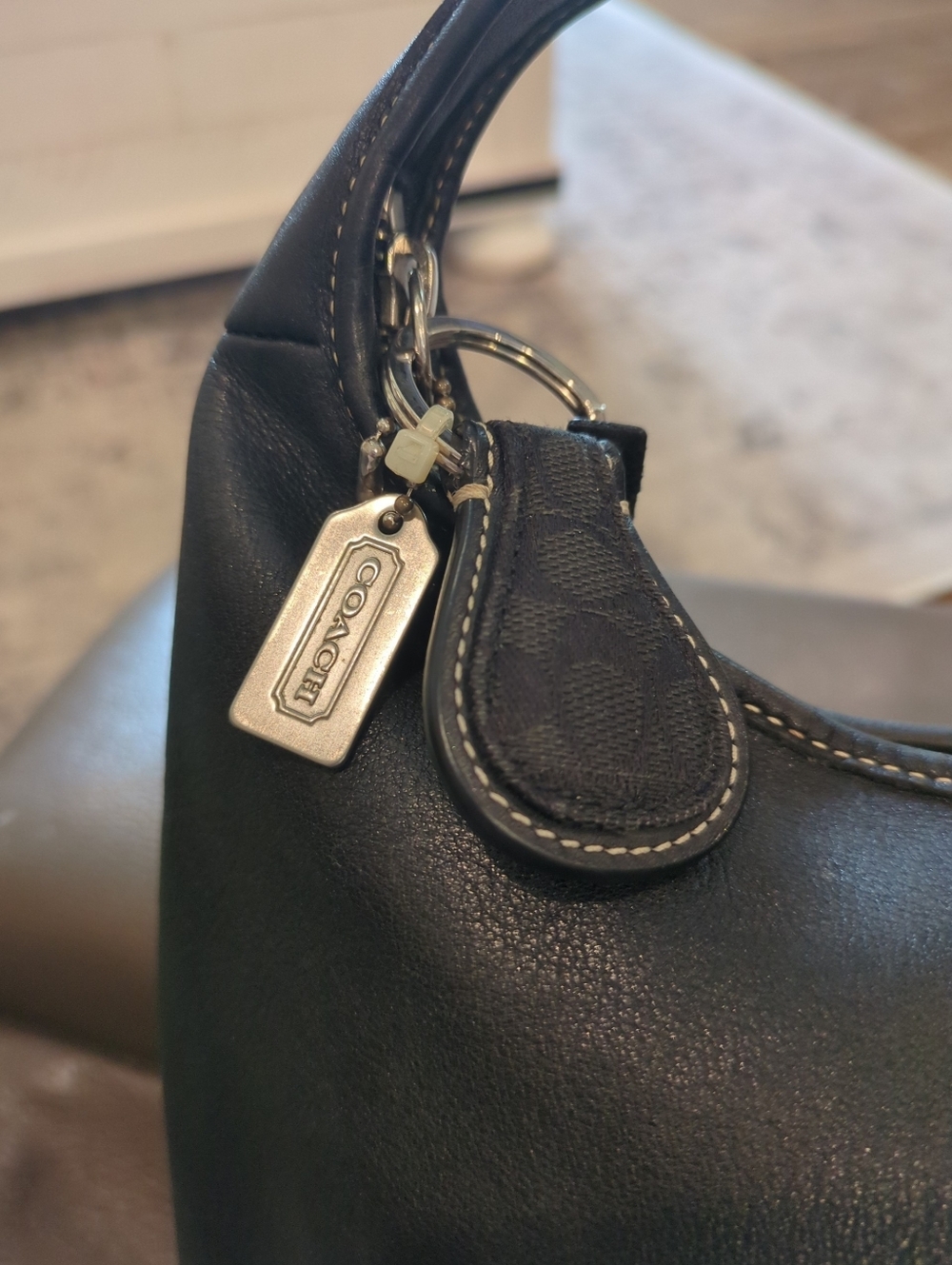 Vintage Coach #9221 Genuine Black Leather Ergo Hobo Slouchy Shoulder Bag EUC - Picture 3 of 6